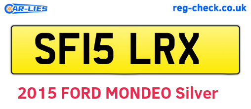SF15LRX are the vehicle registration plates.