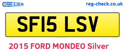 SF15LSV are the vehicle registration plates.