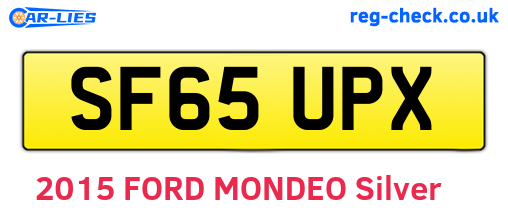 SF65UPX are the vehicle registration plates.