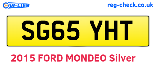 SG65YHT are the vehicle registration plates.