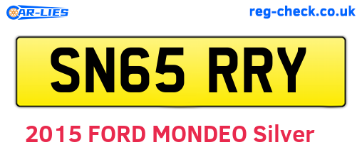 SN65RRY are the vehicle registration plates.