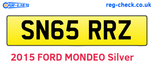 SN65RRZ are the vehicle registration plates.