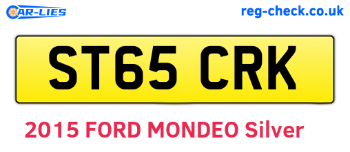 ST65CRK are the vehicle registration plates.