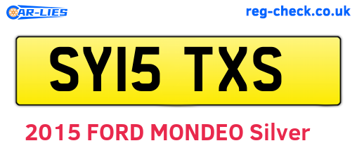 SY15TXS are the vehicle registration plates.