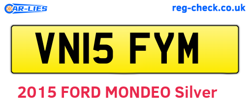 VN15FYM are the vehicle registration plates.