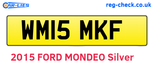 WM15MKF are the vehicle registration plates.