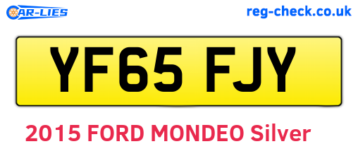 YF65FJY are the vehicle registration plates.