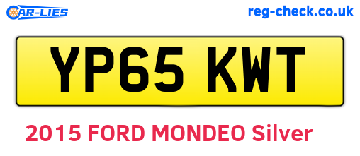 YP65KWT are the vehicle registration plates.