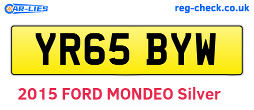 YR65BYW are the vehicle registration plates.