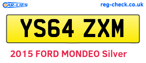YS64ZXM are the vehicle registration plates.