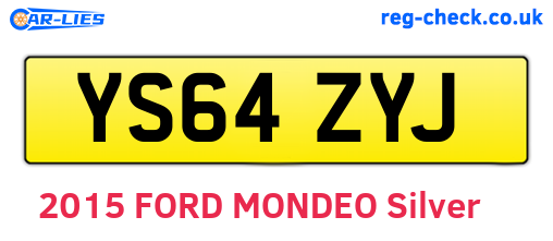YS64ZYJ are the vehicle registration plates.