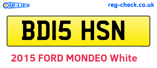 BD15HSN are the vehicle registration plates.