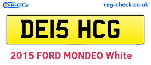 DE15HCG are the vehicle registration plates.
