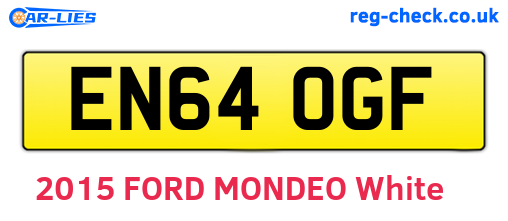 EN64OGF are the vehicle registration plates.