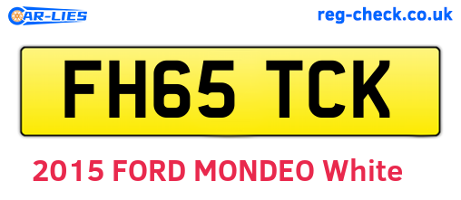 FH65TCK are the vehicle registration plates.