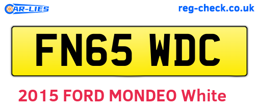 FN65WDC are the vehicle registration plates.