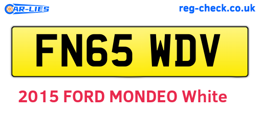 FN65WDV are the vehicle registration plates.