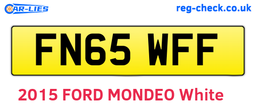 FN65WFF are the vehicle registration plates.