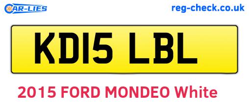 KD15LBL are the vehicle registration plates.