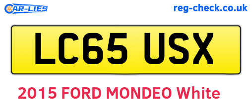 LC65USX are the vehicle registration plates.