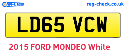 LD65VCW are the vehicle registration plates.