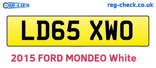LD65XWO are the vehicle registration plates.