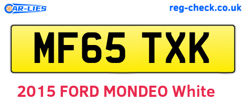 MF65TXK are the vehicle registration plates.