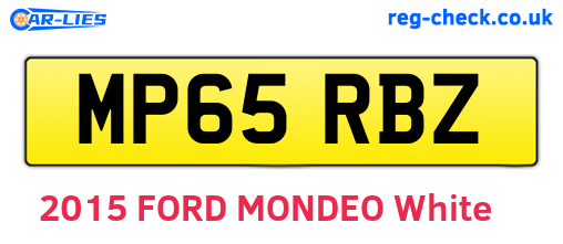 MP65RBZ are the vehicle registration plates.