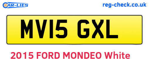 MV15GXL are the vehicle registration plates.