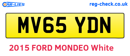 MV65YDN are the vehicle registration plates.