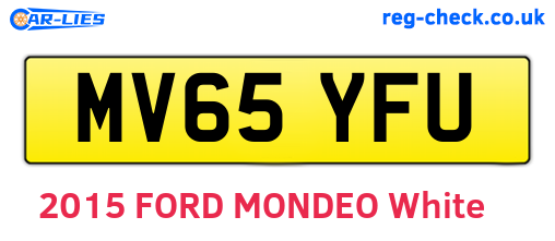 MV65YFU are the vehicle registration plates.