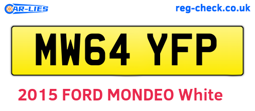 MW64YFP are the vehicle registration plates.