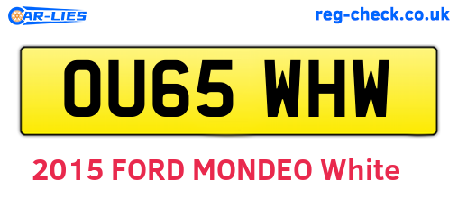 OU65WHW are the vehicle registration plates.