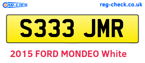 S333JMR are the vehicle registration plates.