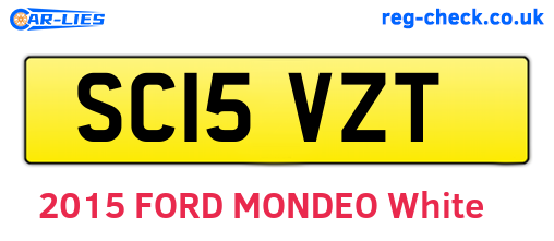 SC15VZT are the vehicle registration plates.