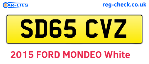 SD65CVZ are the vehicle registration plates.