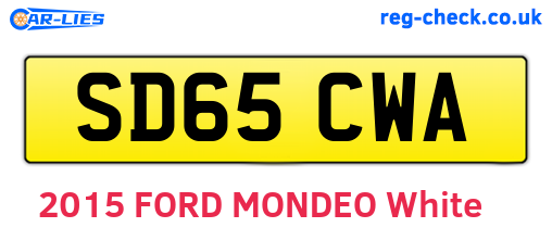 SD65CWA are the vehicle registration plates.