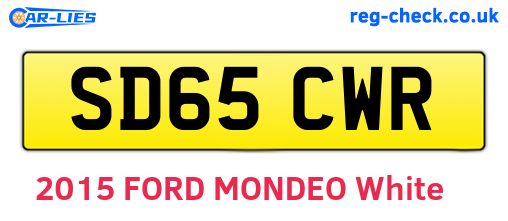 SD65CWR are the vehicle registration plates.