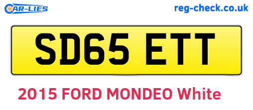 SD65ETT are the vehicle registration plates.