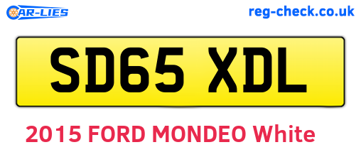 SD65XDL are the vehicle registration plates.