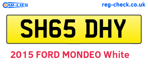 SH65DHY are the vehicle registration plates.