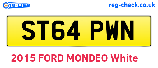 ST64PWN are the vehicle registration plates.