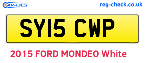 SY15CWP are the vehicle registration plates.