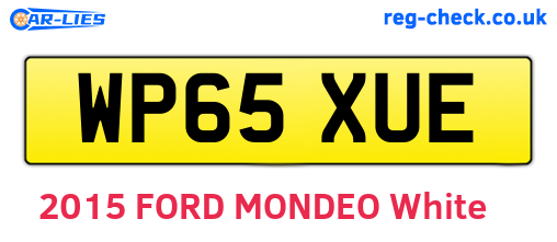 WP65XUE are the vehicle registration plates.