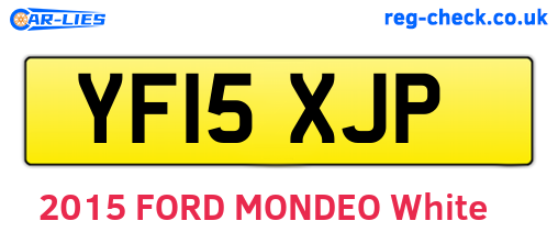 YF15XJP are the vehicle registration plates.