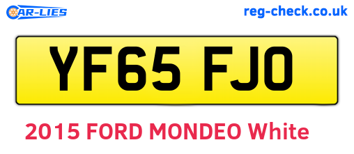 YF65FJO are the vehicle registration plates.