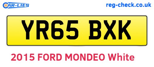 YR65BXK are the vehicle registration plates.