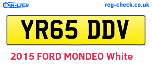 YR65DDV are the vehicle registration plates.