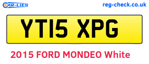 YT15XPG are the vehicle registration plates.