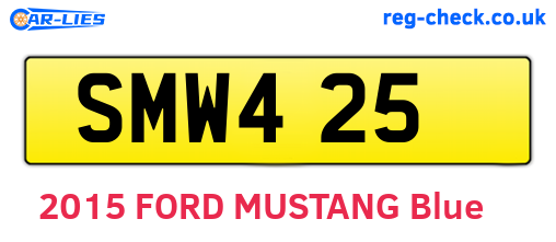SMW425 are the vehicle registration plates.